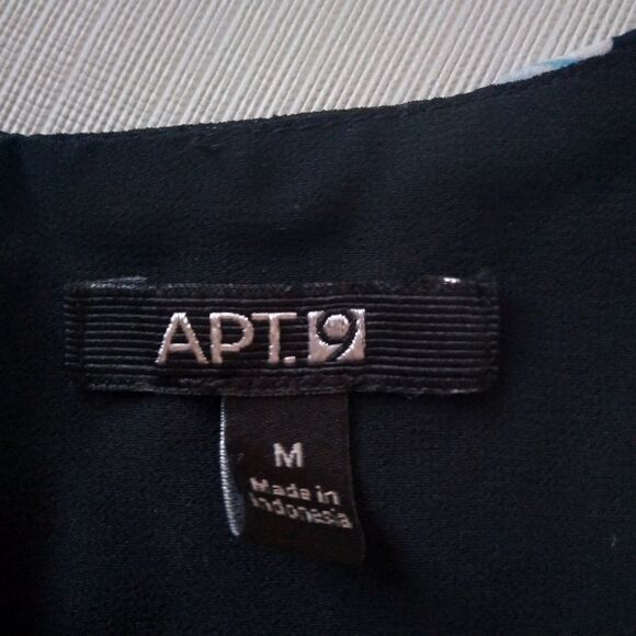 Apt. 9 Floral Pattern Lightweight Mesh High Low Sleeveless Blouse Women's Medium - Picture 3 of 14